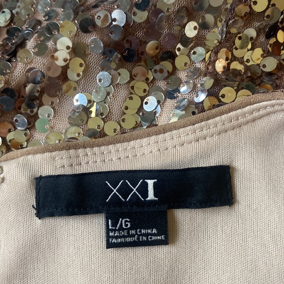 Gold sequin New Years Gatsby party dress size large - Picture 5 of 5